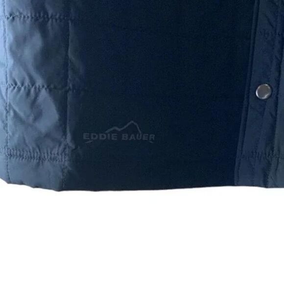 Eddie Bauer Quilted Puff Jacket Women's Size Medium Front Snap Button Pockets - Picture 8 of 10